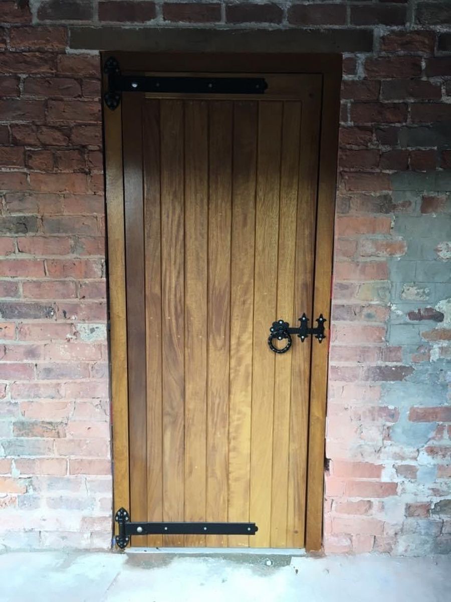 Handmade wooden utility door